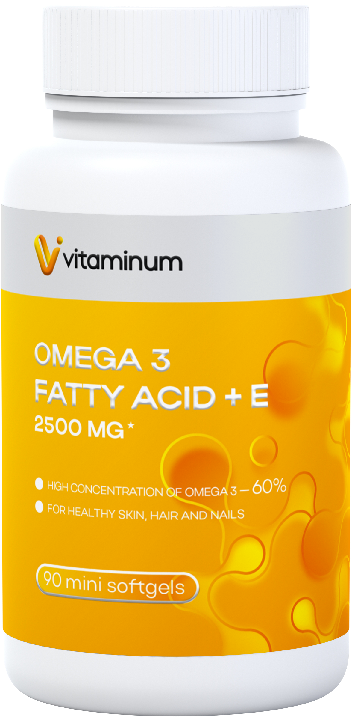  Vitaminum ОМЕГА 3 60% + витамин Е (2500 MG*) 90 капсул 700 мг   в Липецке