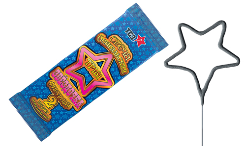  Бенгальские свечи фигурные 2 шт "Звездочка"  в Липецке