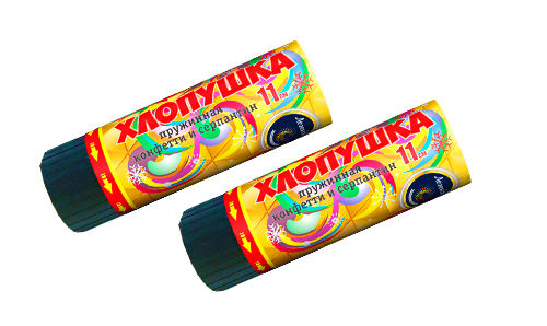  Пружинная хлопушка 11см с конфетти и серпантином  в Липецке